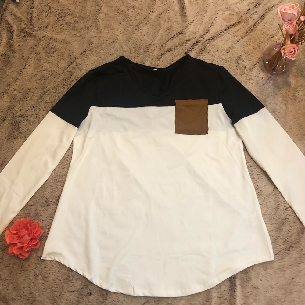 🌸Long sleeve color block tunic🌸